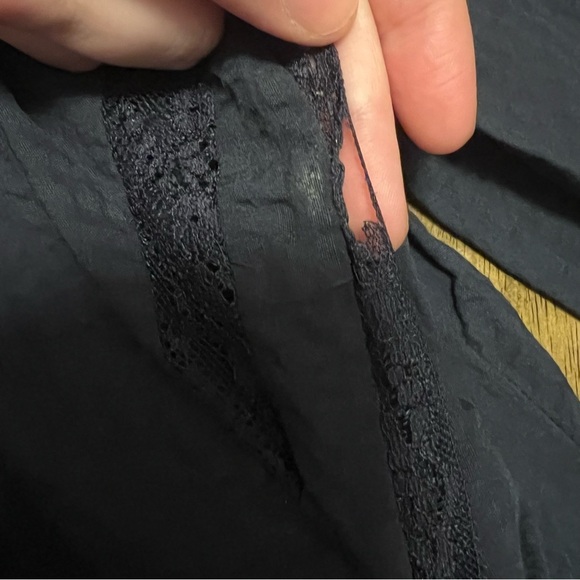 Anthropologie Maeve Fleetwood Mini Ruffle Dress Navy Blue Size 12 / L - Picture 10 of 11